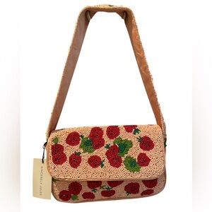 Sincerely Jules Strawberry Beaded Bag